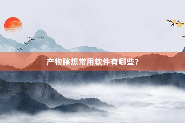 产物瞎想常用软件有哪些？