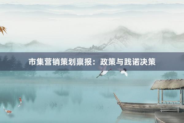 市集营销策划禀报：政策与践诺决策